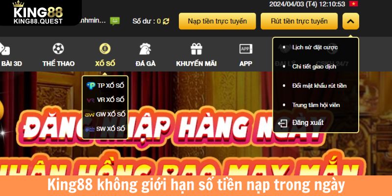 Câu hỏi chung khi nạp tiền King88